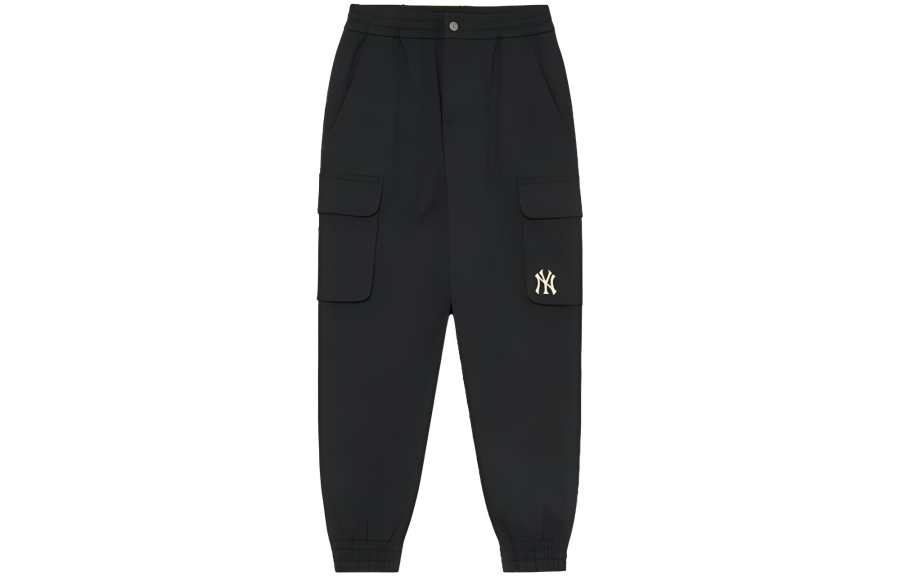 MLB MLB Knitted Sweatpants Men's Black Moderate Cuffed Pants