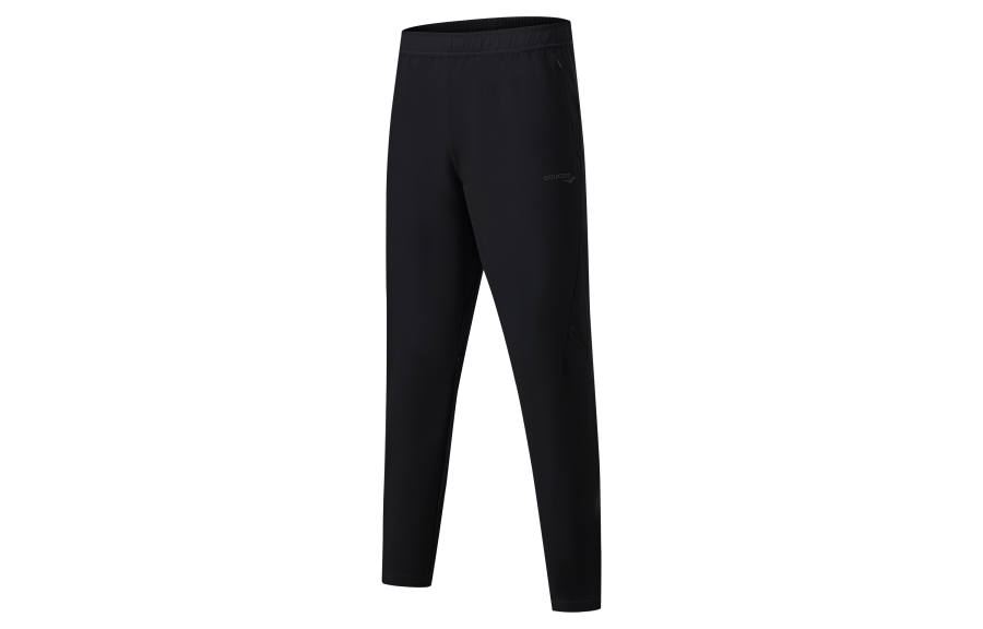 Saucony Knitted Sweatpants Men's Jet Black Moderate Straight Fit Pants