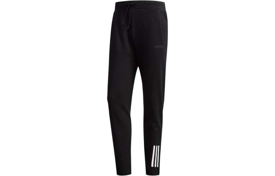 Adidas Neo Knitted Sweatpants Men's Black Moderate Cuffed Pants