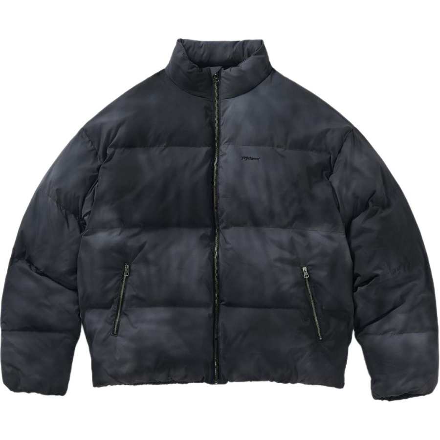 714STREET Puffer Jackets Unisex Stand Collar Thickened Padded Puffer Jacket