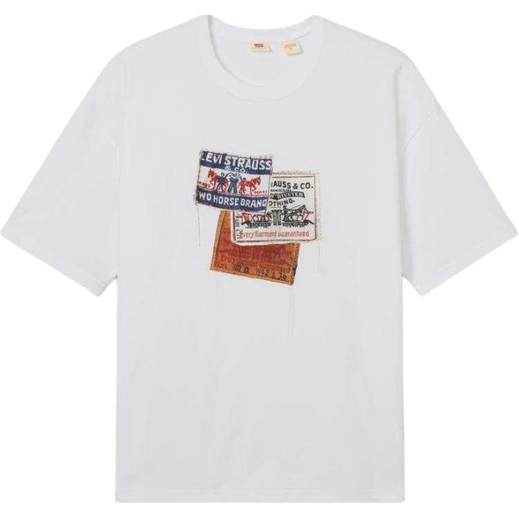 Levis Levis T Shirts Men's White Crew Neck Moderate