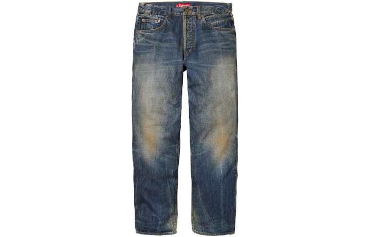 Supreme Supreme Distressed Loose Fit Selvedge Jean