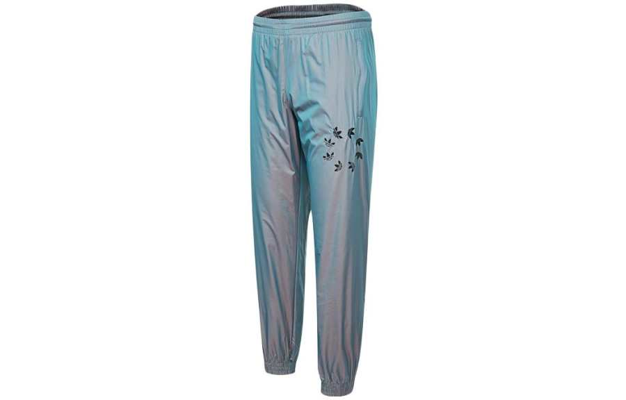 Adidas Originals Knitted Sweatpants Men's Silver Gray Moderate Cuffed Pants