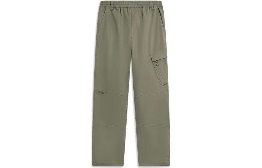 Li-Ning Li Ning CF 20233 Fall Winter New Arrival Knitted Sweatpants Men's Murky Olive Green
