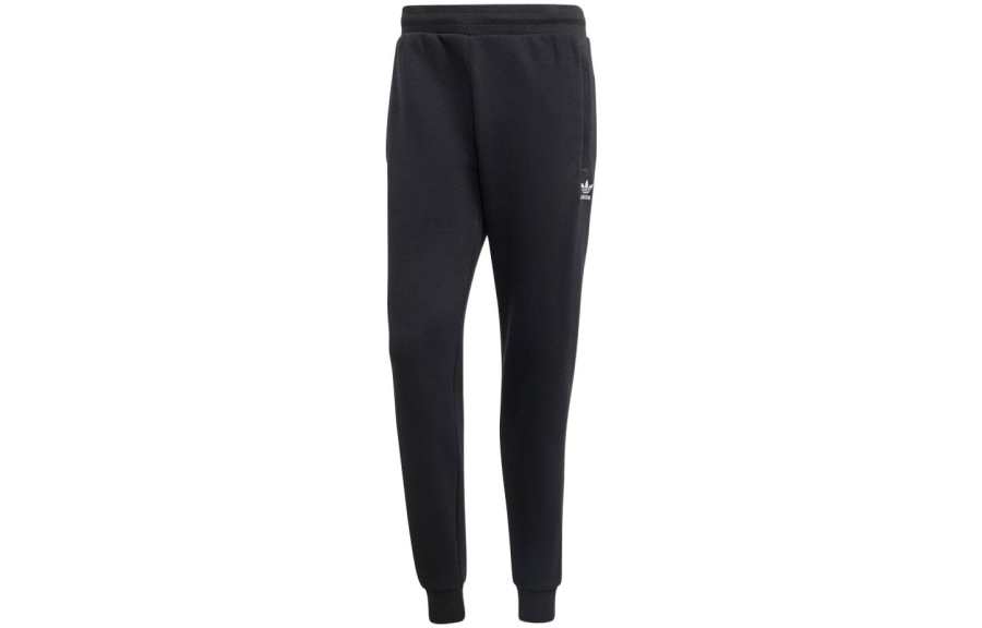 Adidas Originals Knitted Sweatpants Men's Black Moderate Cuffed Pants