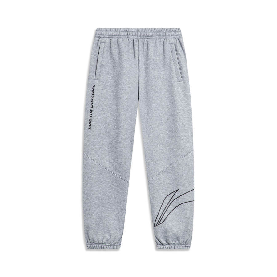 Li-Ning Li Ning Sports Fashion Collection Letter Logo Print Bouquet Casual Versatile Fleece Lined Thermal Loose Fit
