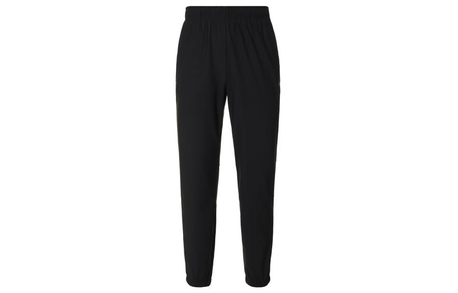 ANTA Anta Variety Training Collection Thickened And Fleece Lined Thermal Elastic Cuff Knitted Sweatpants Men's Basic Black