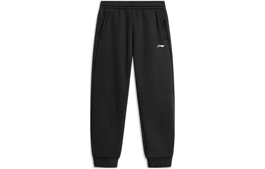 Li-Ning Li Ning Fitness, Fleece Lined Thermal Fashion Versatile Comfortable Outdoor Running Cuffed Pants Knitted Sweatpants