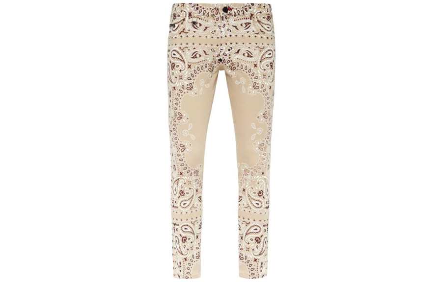 PHILIPP PLEIN Denim Trousers Skinny Fit Paisley Bandana Jeans Men's