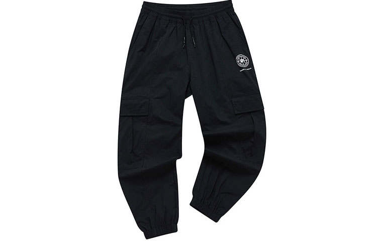 FILA FUSION Casual Pants Men's Black Moderate Cuffed Pants