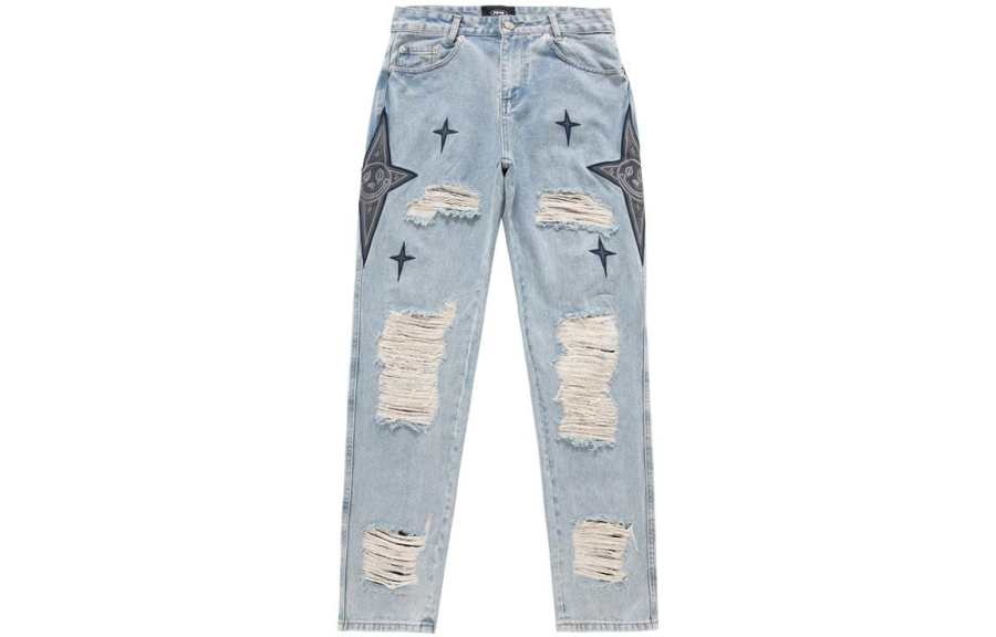 PFR AND Jeans Men's Gray Blue Moderate Straight Fit Pants