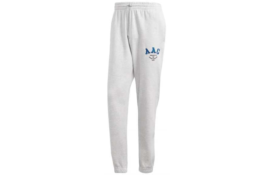 Adidas Originals Knitted Sweatpants Men's Gray Moderate Cuffed Pants