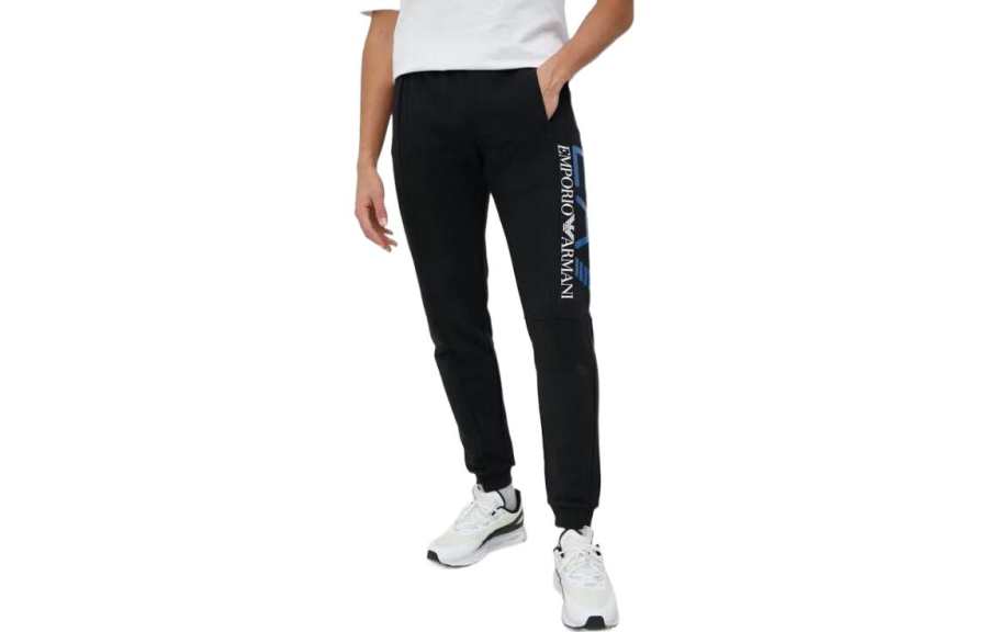 EMPORIO ARMANI SS23 Knitted Sweatpants Men's Black