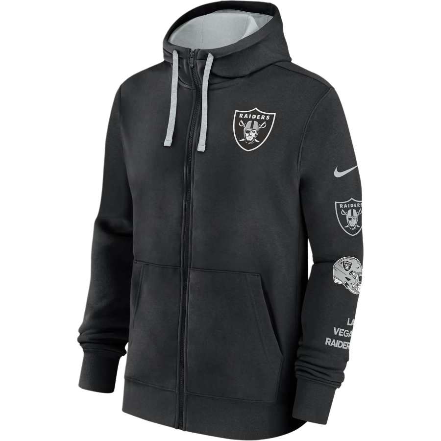 Nike Nike Las Vegas Raiders Club Men's Nike Nfl Full Zip Hoodie