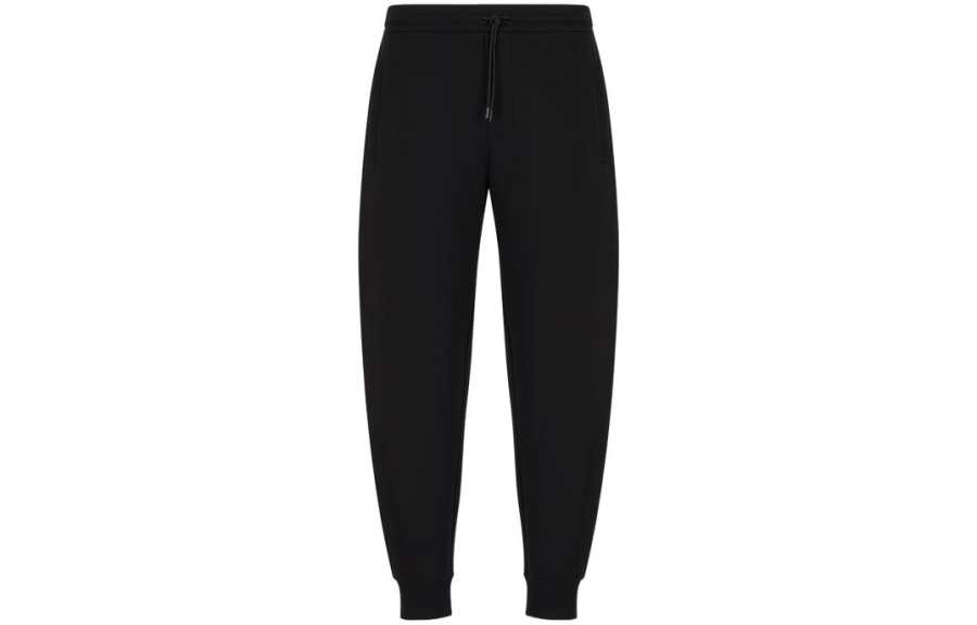EMPORIO ARMANI EA SS23 Knitted Sweatpants Men's Black