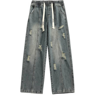 JCUI Jeans Unisex Moderate Wide Leg Pants