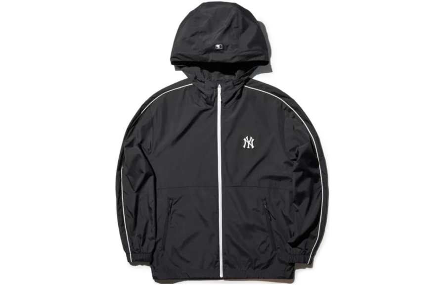 MLB New York Yankees Jackets Men's Black Hooded Moderate Other