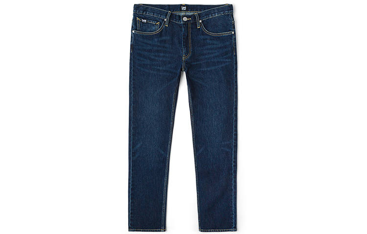 Lee Lee Jeans Men's Dark Blue Moderate Straight Fit Pants