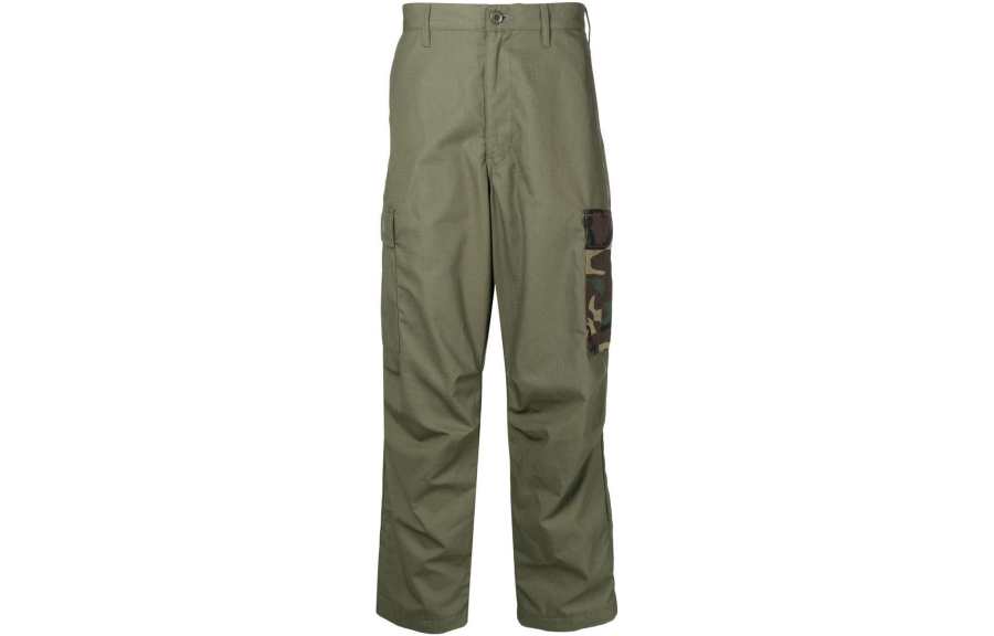 WTAPS WTAPS Casual Pants Men's Green Moderate Straight Fit Pants