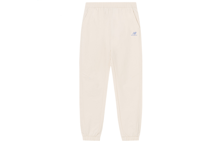 New Balance New Balance Knitted Sweatpants Men's Ivory White Moderate Cuffed Pants