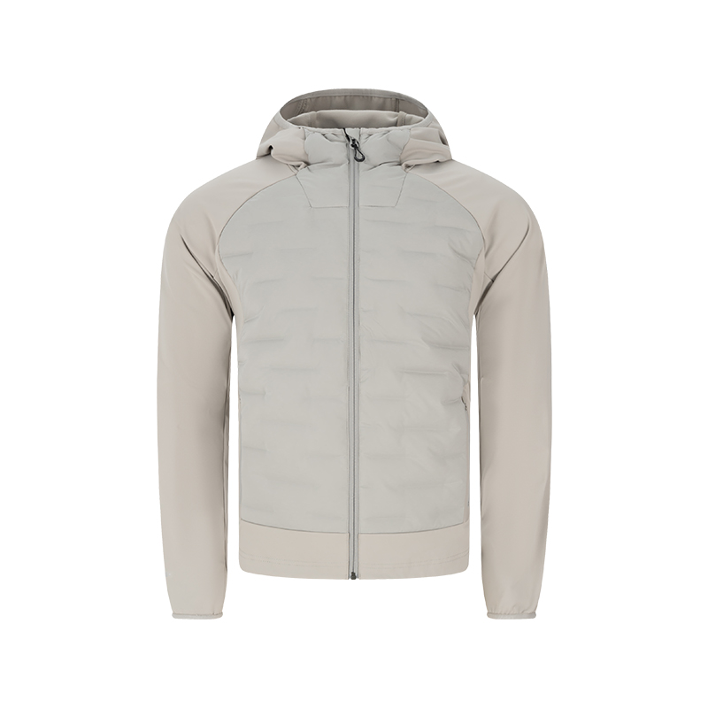 ASICS ASICS Down Jackets Men's Gray Hooded Moderate Down Jacket