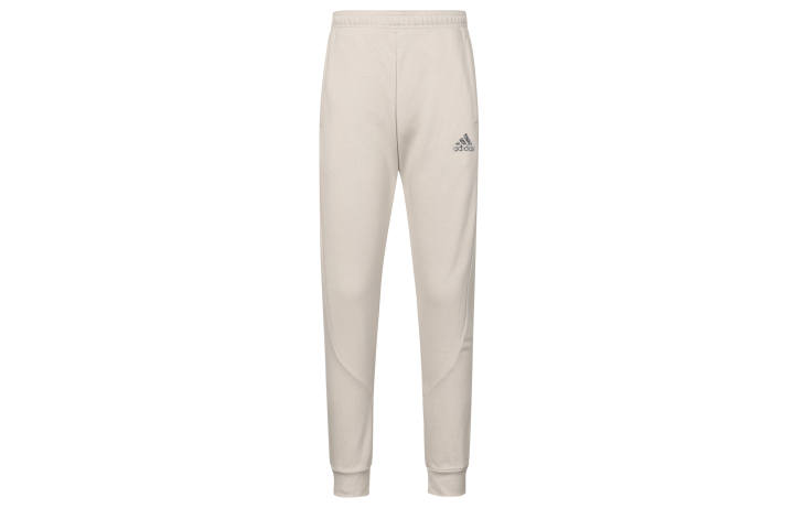 Adidas Adidas Solid Color Print Logo Thickened And Fleece Lined Elastic Cuff Knitted Sweatpants Men's Bauxite Brown