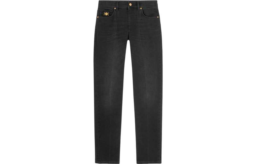 VERSACE VERSACE Medusa Head Embellished Slim Fit Jeans