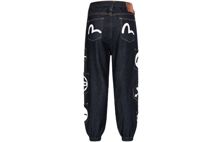 EVISU EVISU Jeans Men's Denim Blue Moderate Cuffed Pants