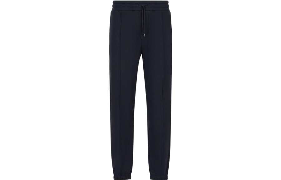 EMPORIO ARMANI Knitted Sweatpants Men's Navy Blue