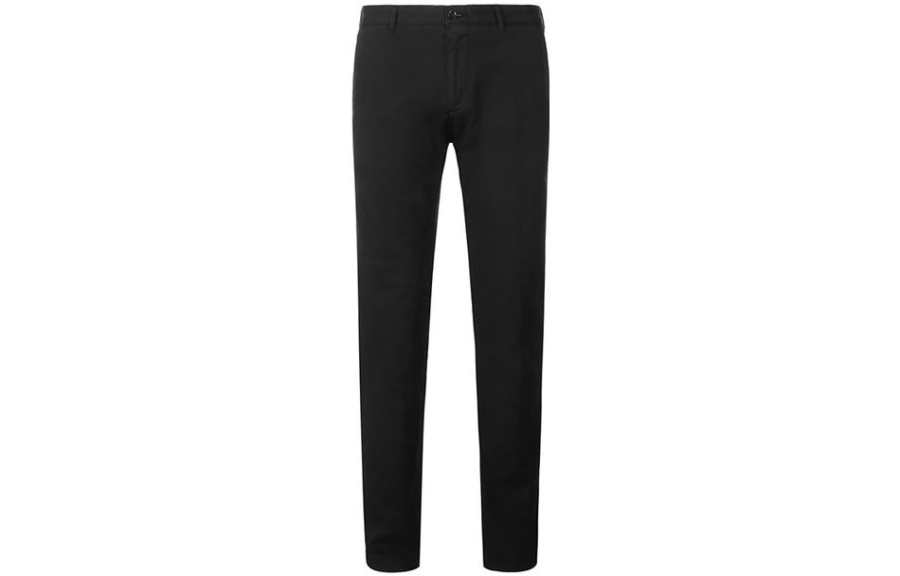 HUGO BOSS Casual Pants Men's Black Moderate Straight Fit Pants