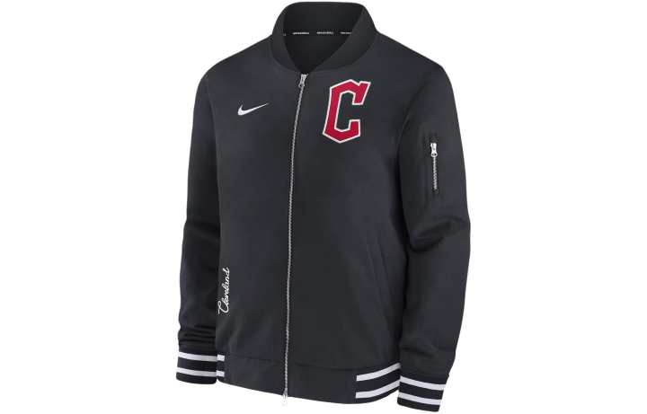 Nike Nike Cleveland Guardians Authentic Collection Men's Nike Mlb Full-Zip Bomber Jacket