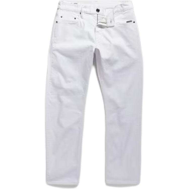 G-STAR RAW G STAR RAW Jeans Men's White Moderate Straight Fit Pants