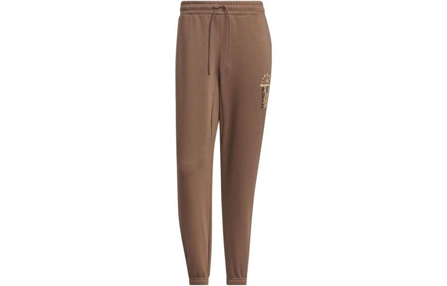 Adidas Adidas Qi White Stone Co branded Model Basketball Legends Pants Knitted Sweatpants Men's Stratum Dark Earthy Brown