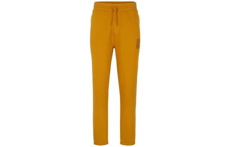 HUGO BOSS SS23 Knitted Sweatpants Men's Yellow Moderate Other