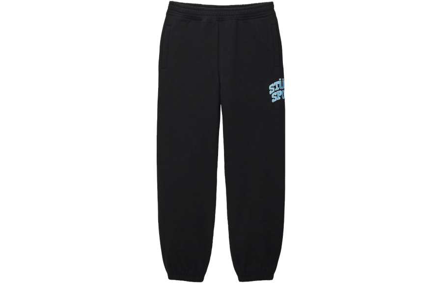 Stussy SWEATPANT LOGO Print Letter Cuff Loose Fit American Vintage Fleece Lined Knitted Sweatpants Unisex