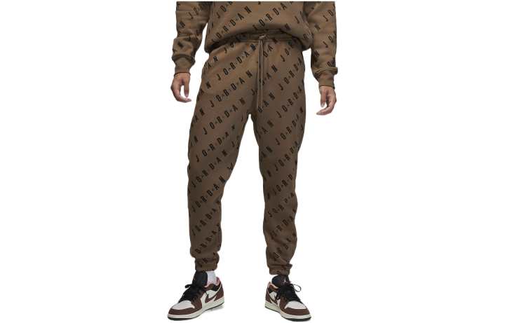 Jordan Jordan Knitted Sweatpants Men's Brown Moderate Straight Fit Pants