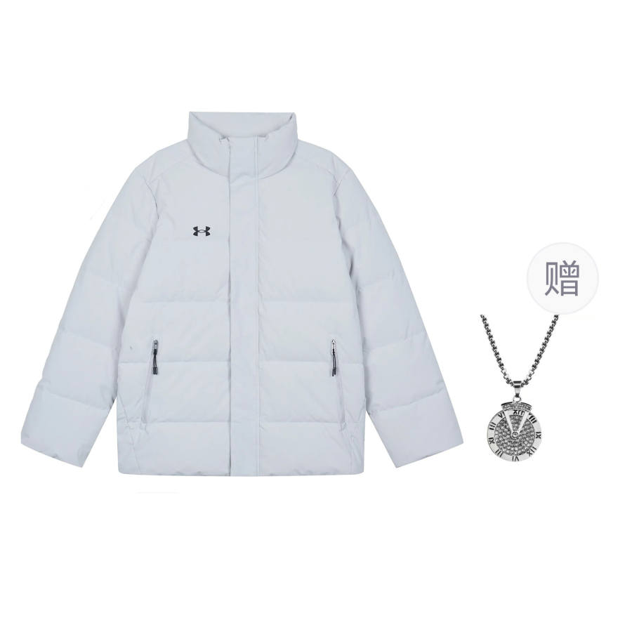 Under Armour Under Armour Down Jacket Unisex Light Gray, Comes With Necklace