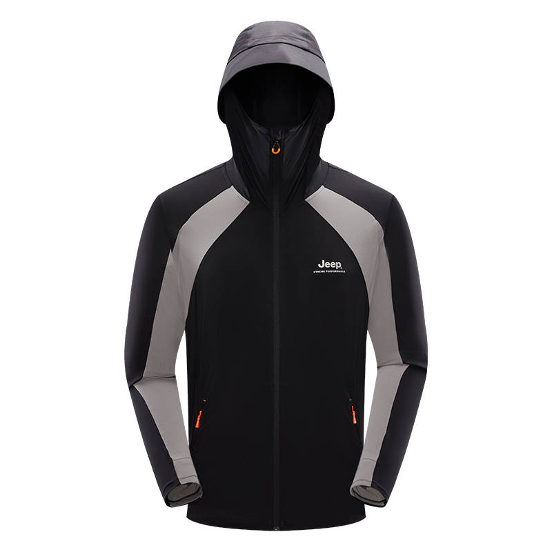 Jeep Trench Coats Men's Hooded Thin