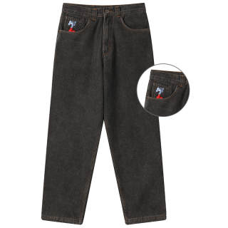 MIND ERROR Jeans Unisex Thickened Straight Fit Pants