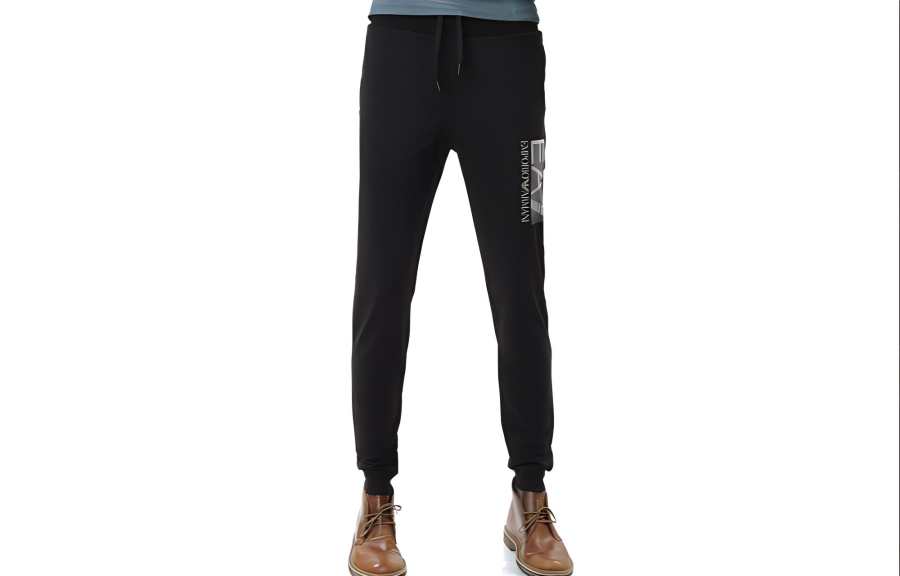 EMPORIO ARMANI EA7 FW22 Knitted Sweatpants Men's Dark Gray