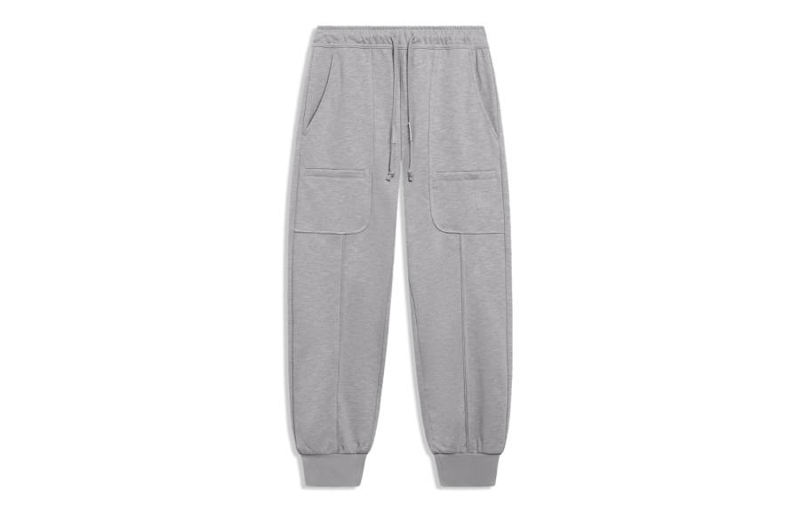 Li-Ning Li Ning Knitted Sweatpants Men's Frost Gray Moderate Cuffed Pants