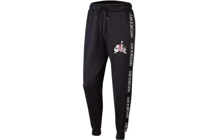 Jordan Jordan Knitted Sweatpants Men's Black Moderate Cuffed Pants