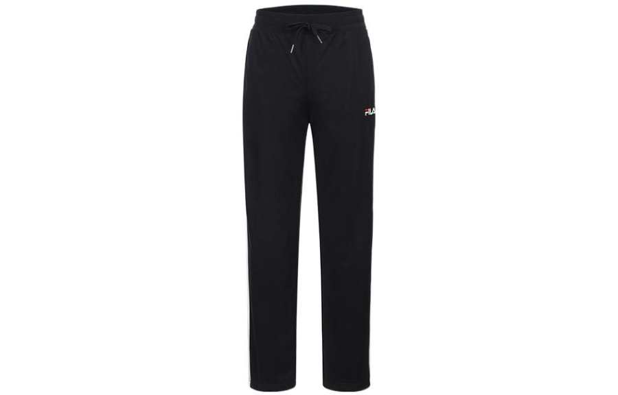 FILA Knitted Sweatpants Unisex Black Moderate Straight Fit Pants