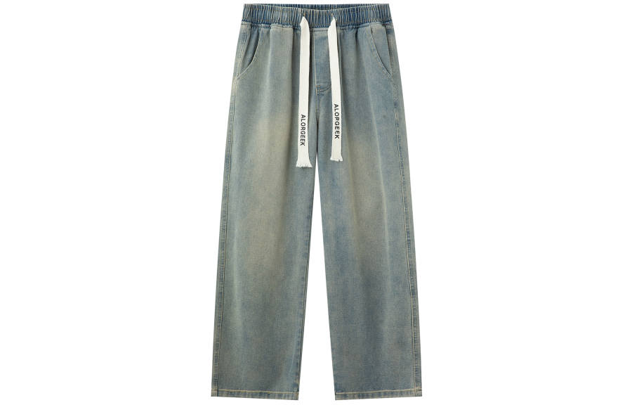 ALORGEEK Jeans Unisex Moderate Straight Fit Pants