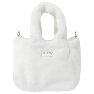 Nerdy Polyester Tote Bag, Shopping Bag, Shoulder Bag, Handbag Women's Ivory