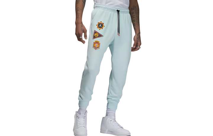 Jordan Jordan Flight Knitted Sweatpants Men's Glacier Blue Moderate Cuffed Pants