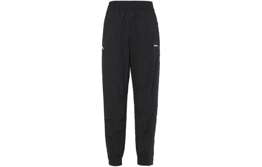 ANTA Knitted Sweatpants Men's Black Moderate Cuffed Pants