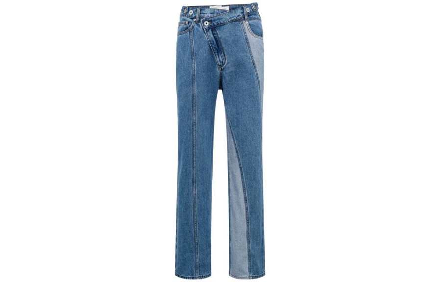 Feng Chen Wang Feng Chen Wang logo-patch cotton straight-leg trousers
