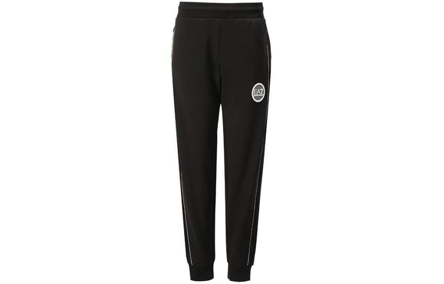 EMPORIO ARMANI EA7 Knitted Sweatpants Men's Black
