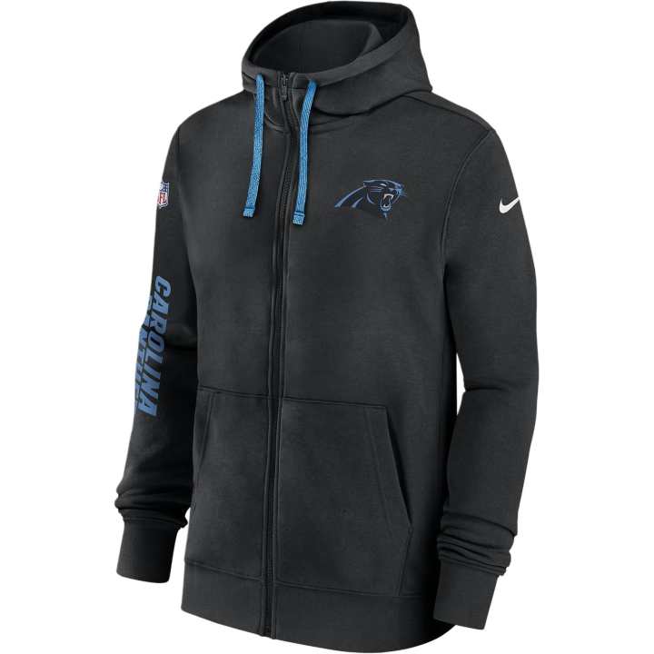 Nike Nike Carolina Panthers Sideline Team Issue Club Men's Nike Full Zip Hoodie